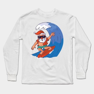 Surfing Santa Long Sleeve T-Shirt